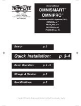 Tripp Lite OmniSmart INT 1400 PNP Owner's manual