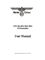 Warner RF FMT-150A User manual