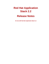 Red Hat APPLICATION STACK 2.2 RELEASE Release note