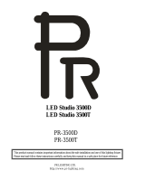 PR LED Studio 3500D User manual