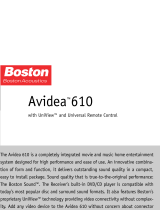 Boston Acoustics Avidea 610 User manual