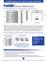 Runtal EWP series Owner's Manual & Operating Instructions