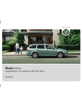 SKODA OCTAVIA - SUPPLEMENT FOR VEHICLES WITH LPG DRIVE 01-2011 Owner's manual