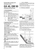 Calpeda GX 40 Operating instructions