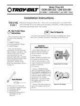 Troy-Bilt OEM-290-253 Installation Instructions Manual