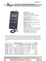 Dwyer Instruments 477-1-FM Installation and Operating Instructions