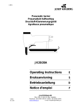 Josef Kihlberg JK20A Operating Instructions Manual