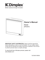 Dimplex DF3033ST Owner's manual