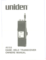 Uniden AX55 Owner's manual