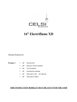 Celsi 16" Electriflame XD series Operating instructions