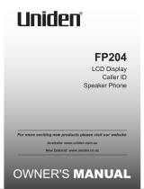 Uniden FP204 Owner's manual