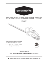Greenworks 22622 Owner's manual