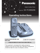 Panasonic KX-TCD952EB Operating Instructions Manual