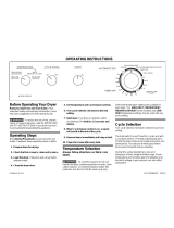 Frigidaire GLEQ332CAS1 Operating instructions