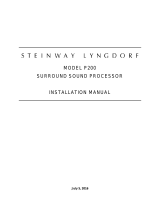 STEINWAY LYNGDORF P200 Installation guide