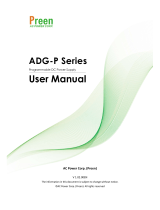 Preen ADG-P Series User manual
