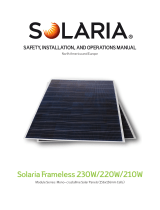 Solaria 210W Safety, Installation, And Operation Manual