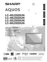 Sharp AQUOS LC-40LE820UN Operating instructions