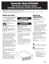 KitchenAid KPEC992M Installation Instructions And Use And Care Manual