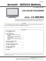 Sharp Aquos LC-40C45U User manual