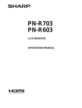 Sharp PN-R703 Operating instructions