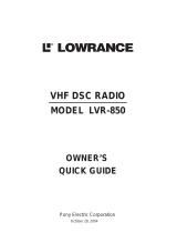 Lowrance LVR-850 Owner's Quick Manual