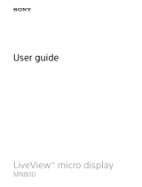 Sony LiveView mn800 User manual