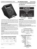 CARVIN 742-742P-V1 Operating instructions