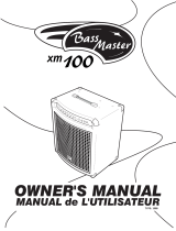 Bass Master XM100 Owner's manual