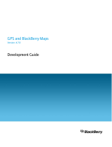 Blackberry JAVA DEVELOPMENT ENVIRONMENT - - GPS AND  MAPS - DEVELOPMENT GUIDE User manual