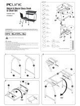 PC LINE Metal & Black Glass Desk & Chair Set Installation guide
