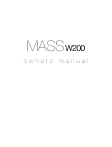 Mass W200 Owner's manual