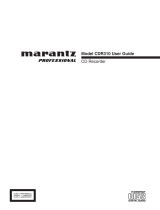 Marantz CDR310 User manual
