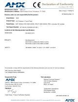 AMX MXD-2000XL-PAN-NC Declaration of conformity