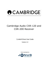 Cambridge Audio CXR 120/200 User guide
