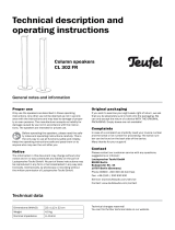 Teufel Columa 300 Mk2 "5.1>7.1 Extension-Set Column" Operating instructions