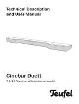 Teufel CINEBAR DUETT Surround Power Edition "4.1-Set" Operating instructions