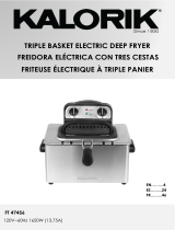KALORIK 4 Liter Triple Basket Deep Fryer User manual