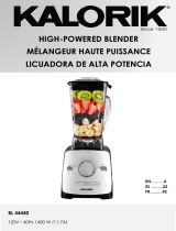 KALORIK 1800W High-Powered Blender User manual