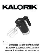 KALORIK HM 47251 BK Cordless Electric Hand Mixer User manual