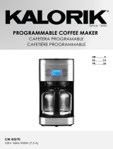 KALORIK Programmable 12 Cup Coffee Maker User manual
