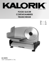 KALORIK 200 Watts Professional Food Slicer User manual