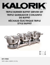KALORIK Triple Burner Buffet Set User manual