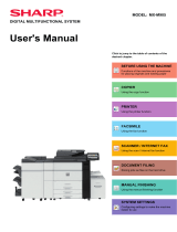 Sharp MX-M905 Operating instructions