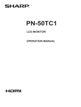 Sharp PN50TC1 Owner's manual