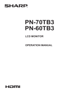 Sharp PN-60TB3 Owner's manual