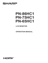 Sharp PN86HC1 Owner's manual
