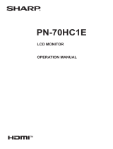Sharp PN70HC1E Owner's manual