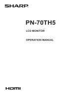 Sharp PN-70TH5 Owner's manual