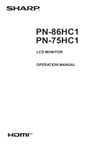 Sharp PN-75HC1 Owner's manual
